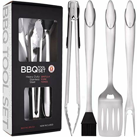 stainless steel grilling tools make the best grilling gifts Alpha Grillers Heavy Duty BBQ Grilling Tools Set