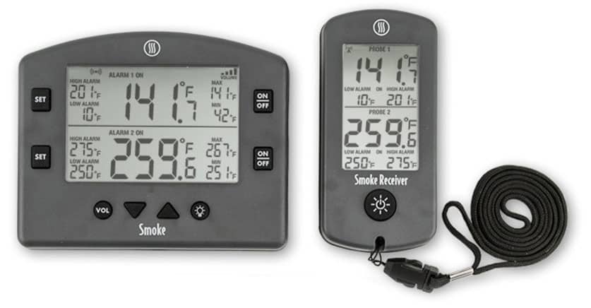 Smoke thermometer smoke dual probe thermometer
