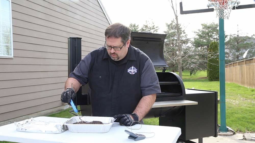 probing chuck roast for internal temperature