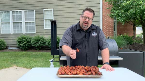 candy bacon wrapped chicken bites