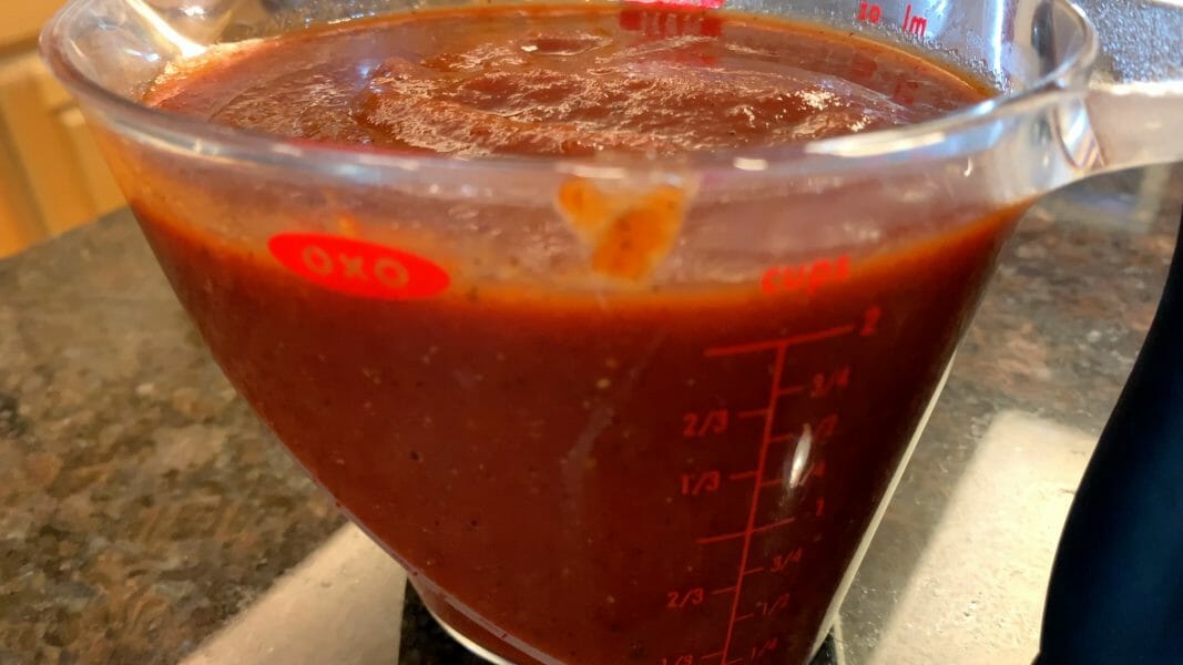 one batch of homemade bbq sauce