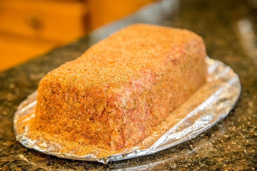 uncooked meatloaf