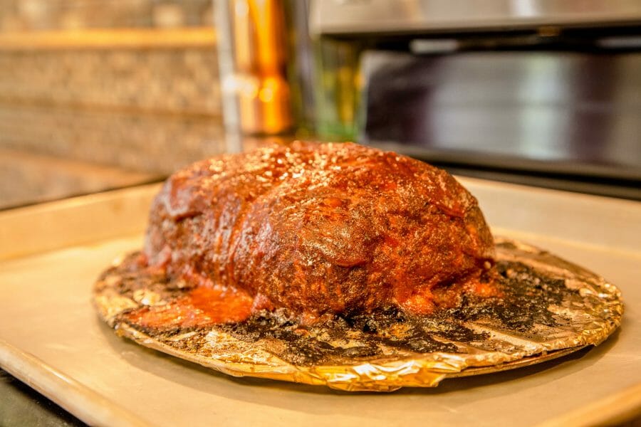 finished smoked meatloaf