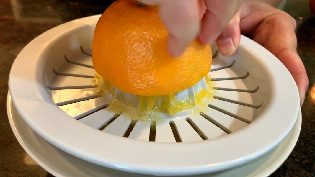 juicing an orange