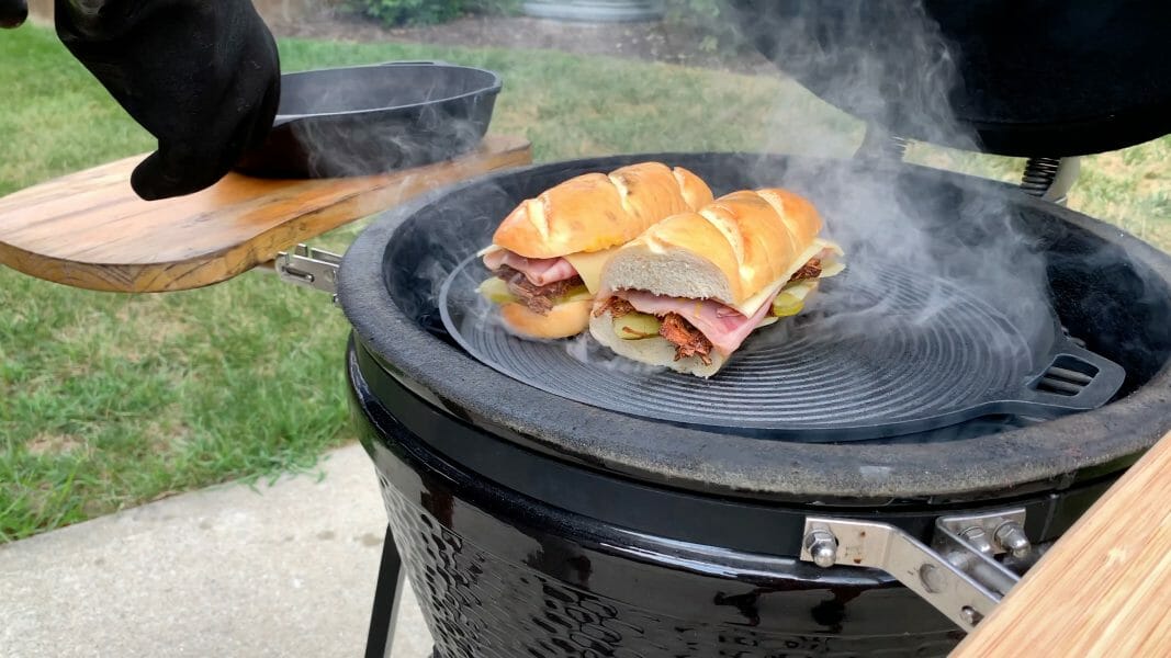 Grilling cubano recipe on cast iron