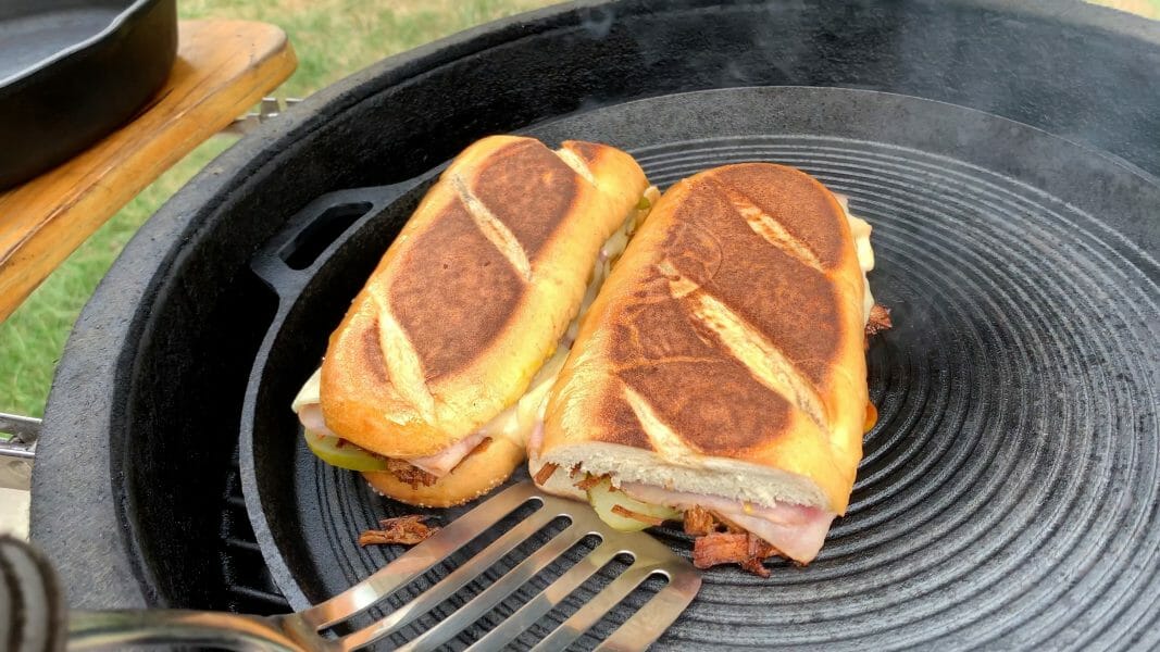 Fully toasted grilled Cuban sandwich