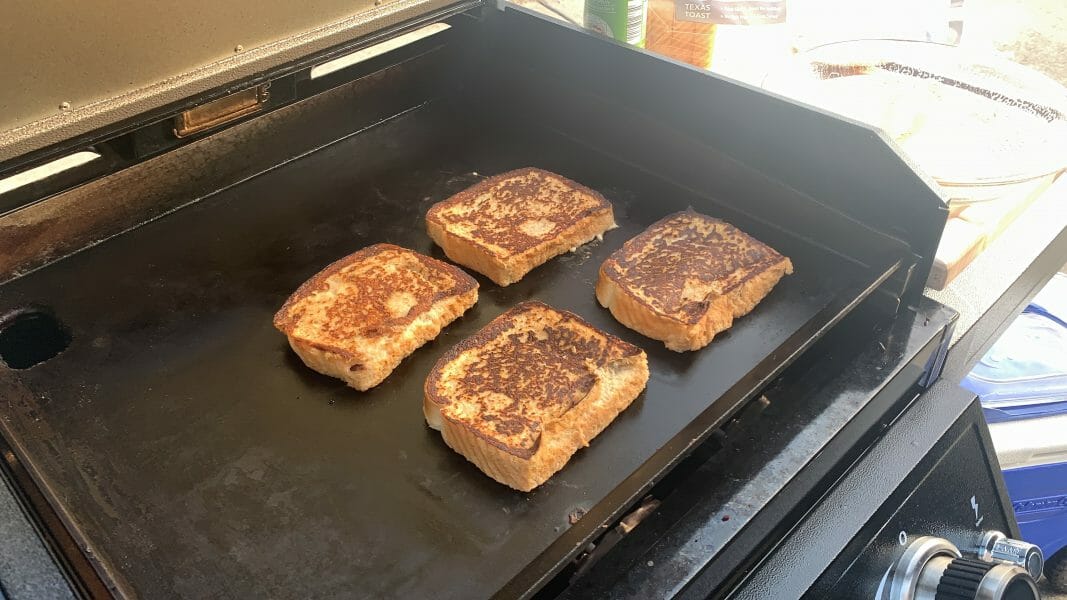 French toast on the griddle