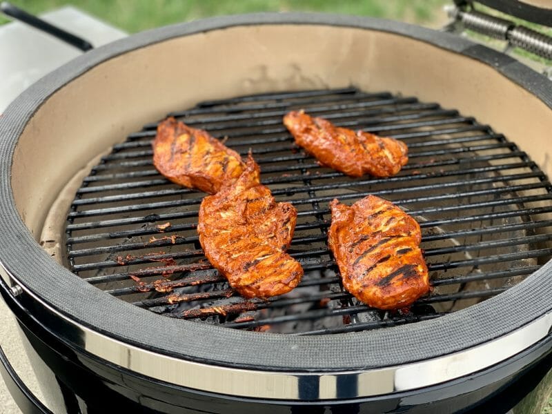 achiote chicken on the Grill Dome kamado