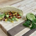 achiote chicken taco with grilled pineapple salsa