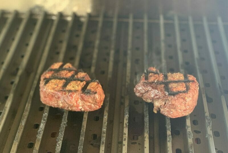 beautiful sear marks on a piece of meat