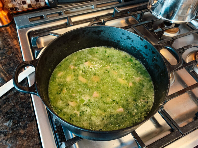 my chile verde with roasted tomatillos
