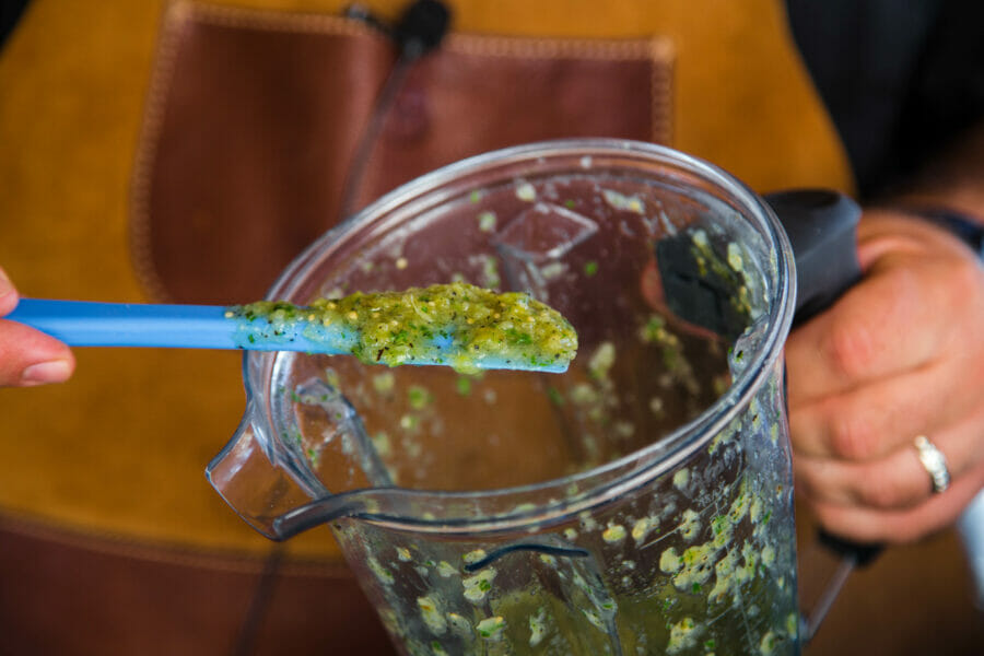 fire roasted tomatillo salsa verde in the blender or food processor