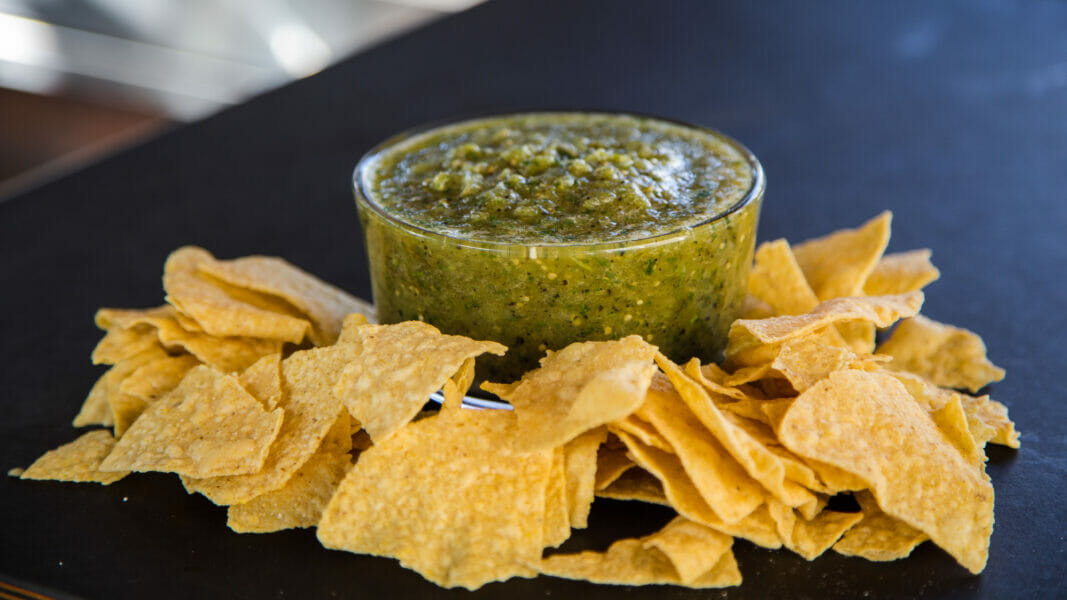 tortilla chips and the best salsa verde recipe