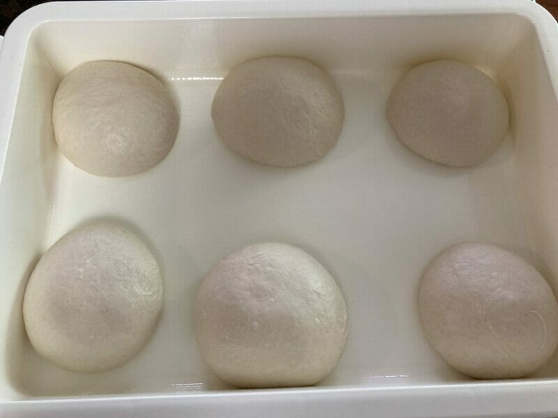 homemade dough balls proofing