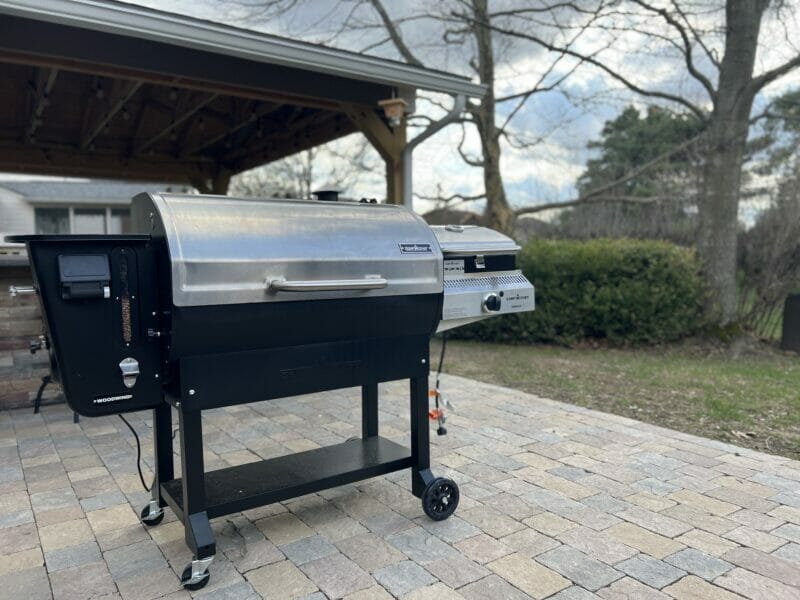 Stainless steel fire box of the Camp Chef smoker