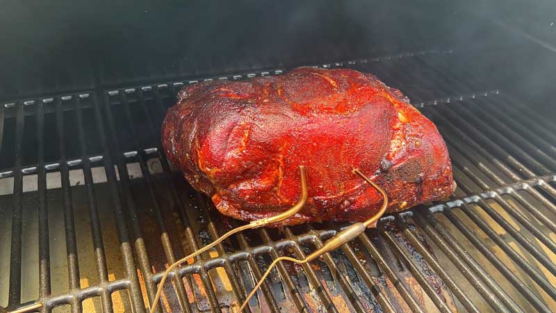 This pork took on incredible smoke flavor and color on the Pit Boss pellet grill