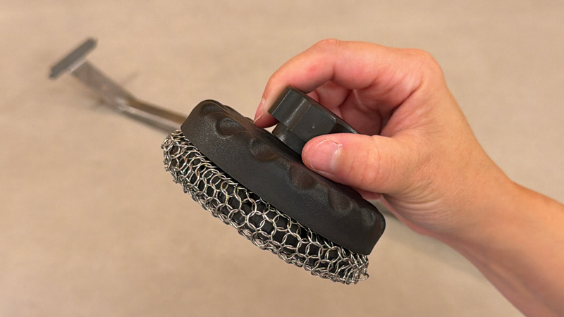 The smarter scrubber has a removable head for hand held cleaning