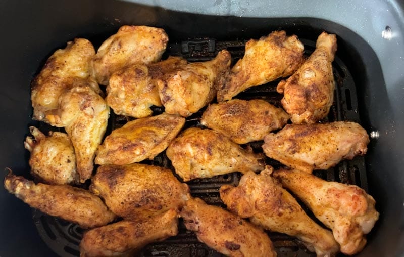 wings air frying in the Instant Vortex Slim air fryer