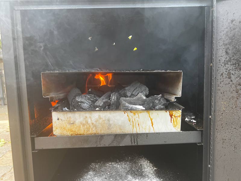 included heat deflector in the Hasty Bake Legacy is one of the standard hasty bake features