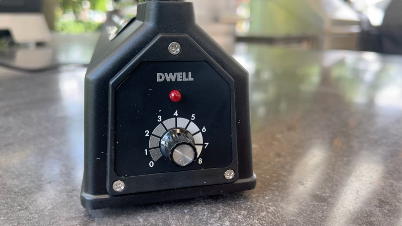dwell setting knob on the side of the JVR Pulse 12 impulse sealer