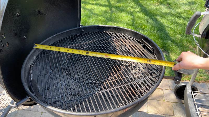 The Mastertouch Weber charcoal grill had the largest cooking capacity