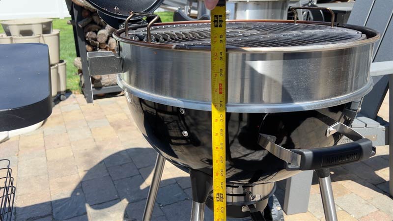 we measured the cooking height from the ground to the grill grate
