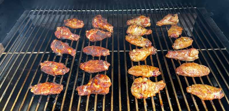 convection style cooking chicken wings on the Silverbac 2.0 wood pellet grill