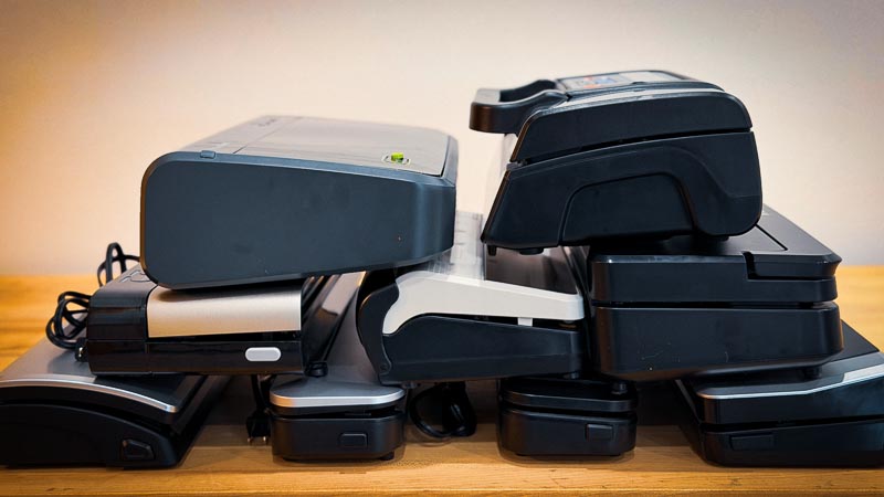 compact vacuum sealer collection stacked up for testing
