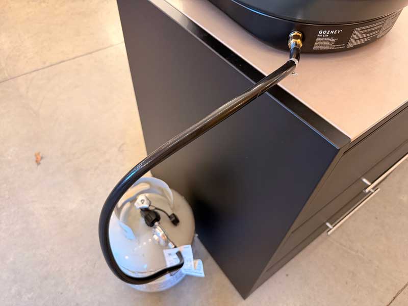 arc-lite-6 The Arc Lite hooked up to a standard liquid propane tank