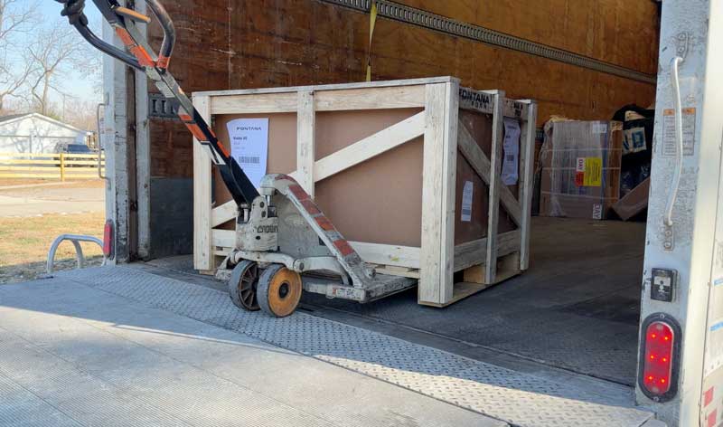 delivery Professional ovens like the fontana forni Volta are well protected in shipping