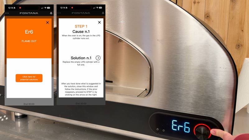 volta-error-codes monitor probe temperatures and get pizza oven alerts on the fontana forni mobile app