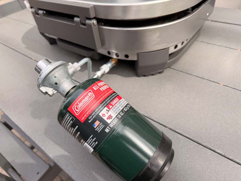 Steelfire-22-2 the new steelfire griddle is fueled by a 1 pound propane canister