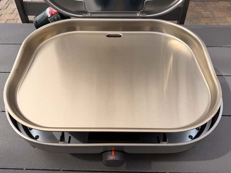 Solo Stove Steelfire stainless steel cooktop with rear grease trap