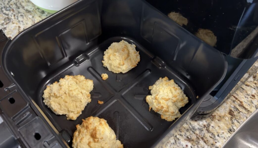 We used the Sync air fryer to bake gluten free biscuits