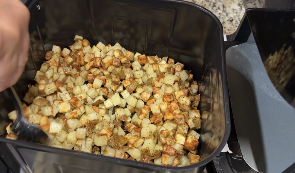 roasted vegetables in the Sync air fryer