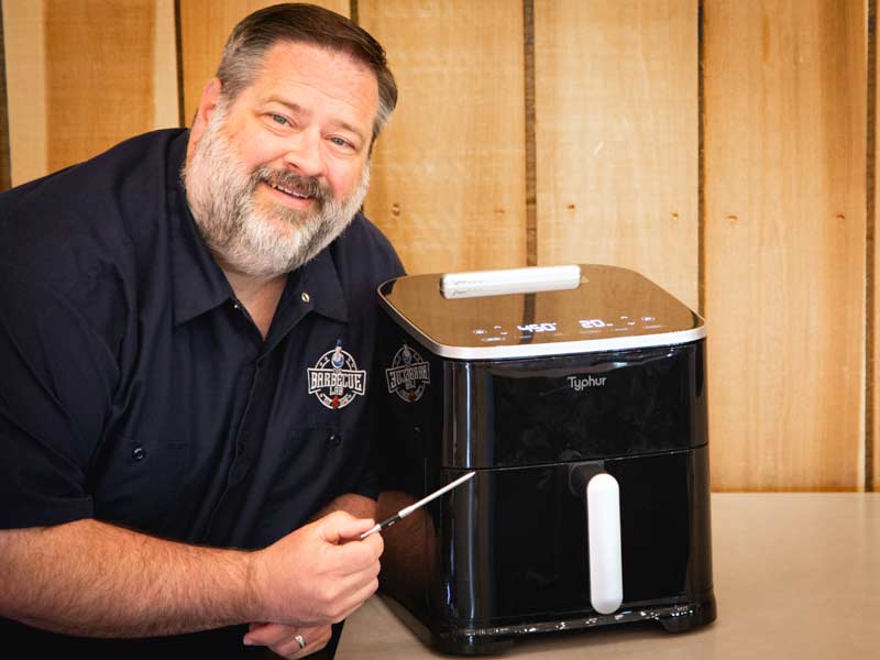 The Typhur Sync air fryer is the first air fryer with a built in wireless thermometer