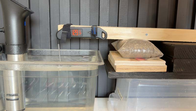 We tested low budget instant read thermometers like the Thermomaven F1 Stealth for accurate readings at different temperature points
