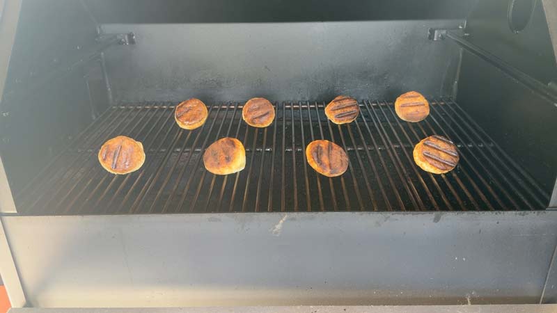 we decided to use biscuits to test for hot spots across the cooking grates
